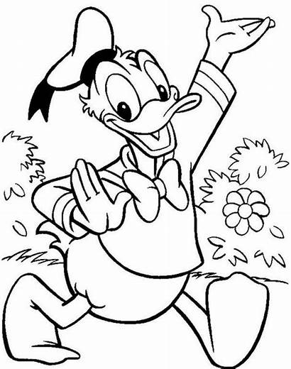 Coloring Duck Donald Pages Face Mouse Mickey