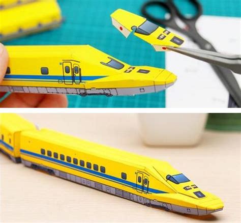 Papermau Class 923 Doctor Yellow Japanese Train Miniature Paper