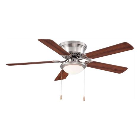 Amazon's choice for outdoor hugger ceiling fan. Unbranded Hugger 52 in. LED Indoor Brushed Nickel Ceiling ...