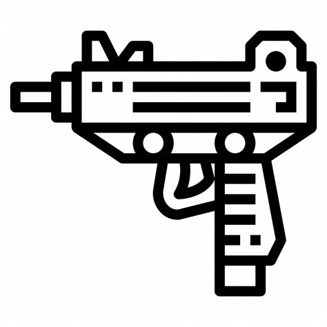 Gun Pistol Uzi Weapon Icon Download On Iconfinder