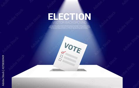 Vote Paper Put In Election Box Concept For Election Vote Theme