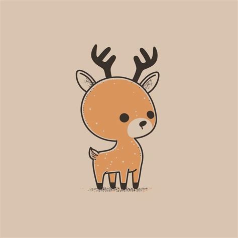 Cute Kawaii Reindeer Chibi Mascot Vector Cartoon Style 23169734 Vector