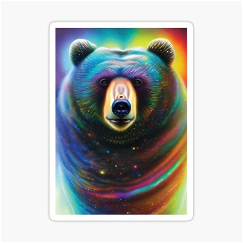 Colorful Bear Art Cosmic Bear Beautiful Space Artwork Galaxy