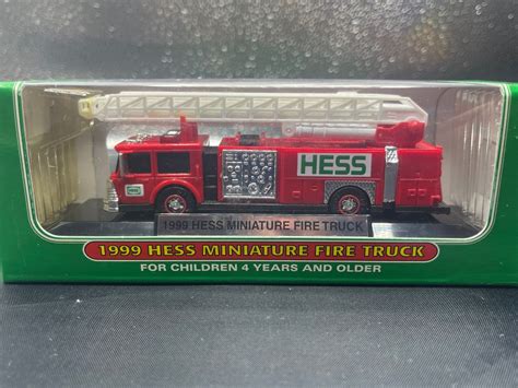 1999 Hess Miniature Fire Truck Very Cute For Ages 4 Years Etsy