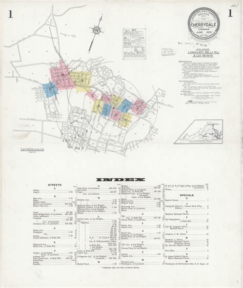 Image 1 Of Sanborn Fire Insurance Map From Cherrydale Arlington County