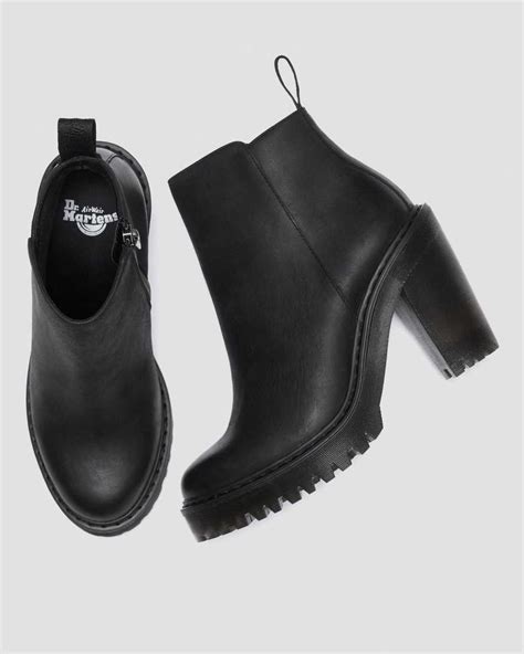 Magdalena Womens Leather Heeled Chelsea Boots Dr Martens