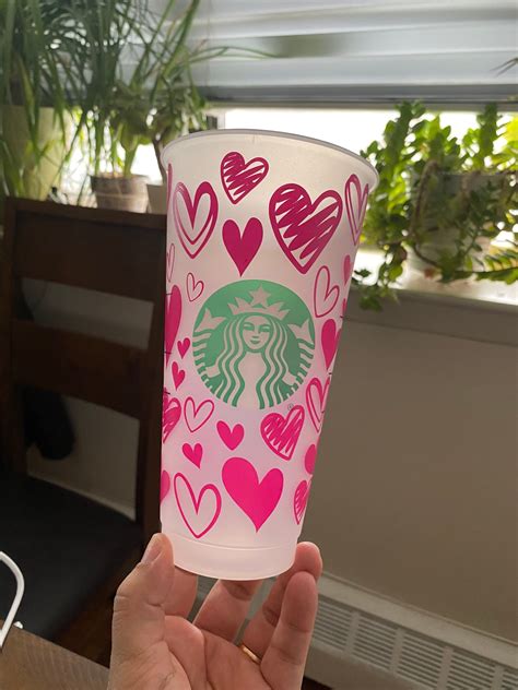 Starbucks Cold Cups Love Hearts Etsy