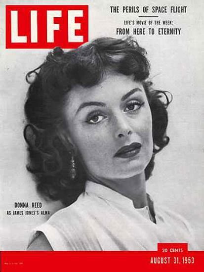Life Magazine Cover Copyright 1953 Donna Reed Mad Men Art Vintage