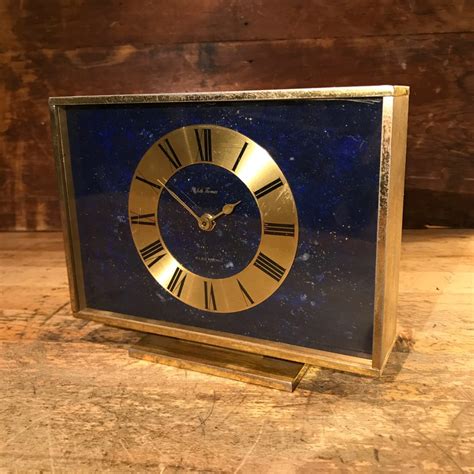Seth Thomas Brass Desk Clock 1950s1960s With Battery Movement