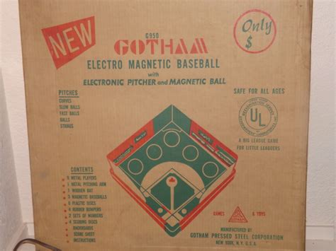 Lot Detail 1950s Gotham Electro Magnetic Baseball Game With Original Box