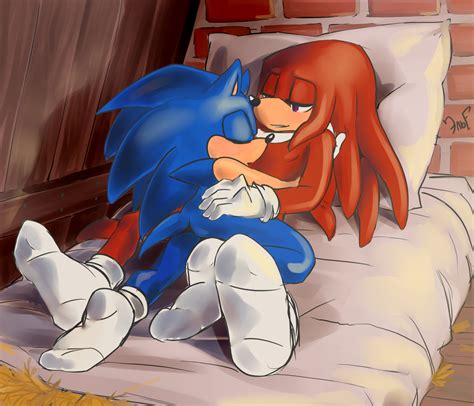 Rule 34 Anthro Ass Bed Closed Eyes Cuddling Duo Echidna Furry Hedgehog Knuckles The Echidna
