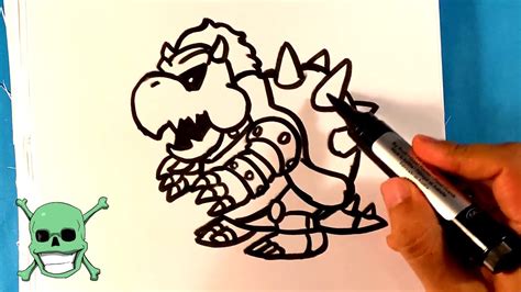 How To Draw Mario Bros Dry Bowser Youtube