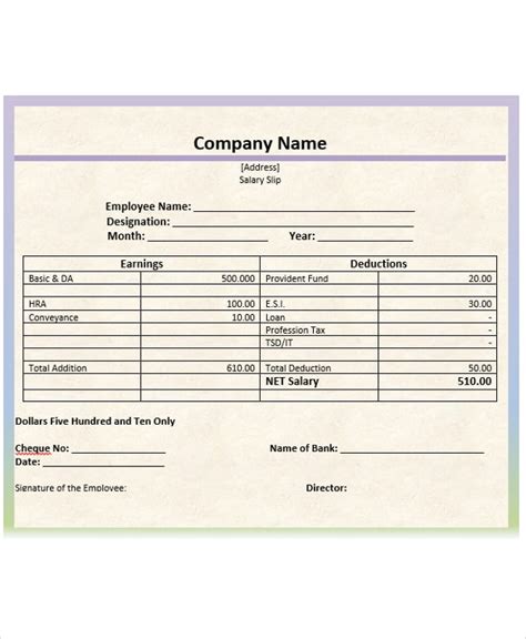 Free South African Payslip Template Doc And Download Links 2019