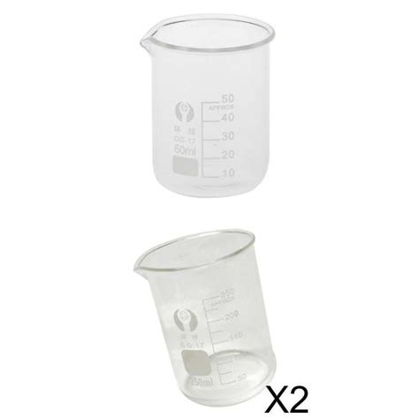Jual 3x Glass Graduated Beaker Set Low Form Beaker Measuring Beaker