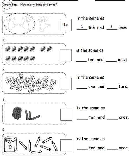 This resource offers a collection of place value worksheets with 9 different types of activities designed to aid students practice place value skills tens and ones in a fun and engaging way. Tens and Ones (examples, solutions, worksheets, activities, songs, videos, games, )