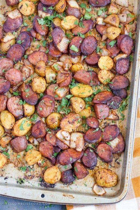 Easy Sausage Sheet Pan Dinner Recipe With Potatoes