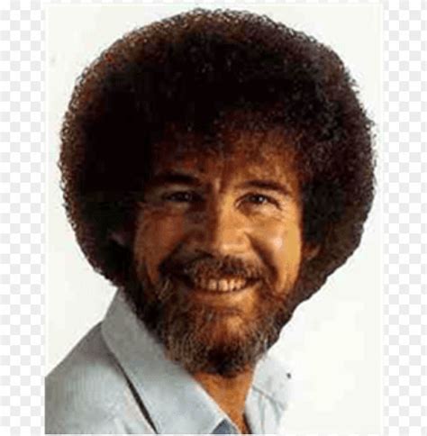 Free Download Hd Png Bob Ross Afro Png Svg Black And White Library