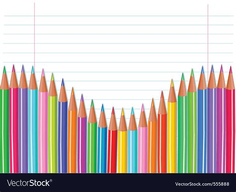 Back To School Color Pencils Background Royalty Free Vector
