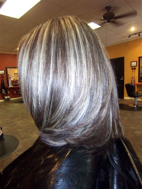 And when you are turning gray, you can either consider going blondish or sport your silver locks with pride and style. gray highlights in dark brown hair - Google Search | My ...