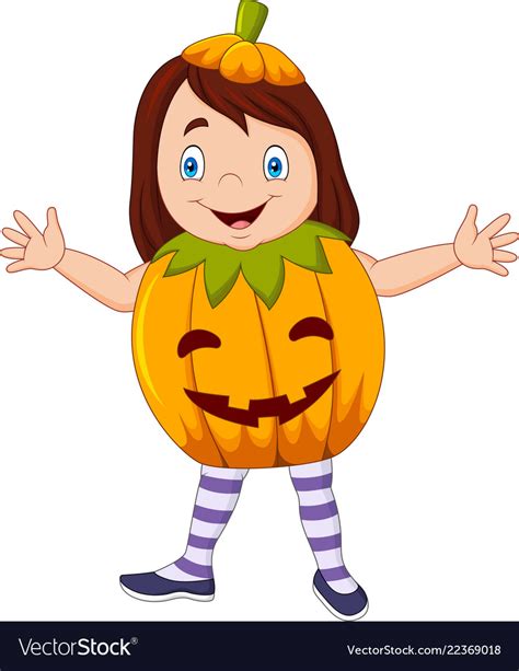 Halloween Pumpkin Costume Clipart