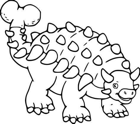 Easy Ankylosaurus Coloring Page Ankylosaurus Dinosaur Free Printable