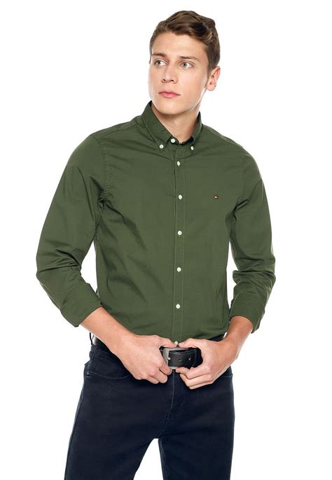 Camisa Verde Oliva Tommy Hilfiger Compra Ahora Dafiti Colombia