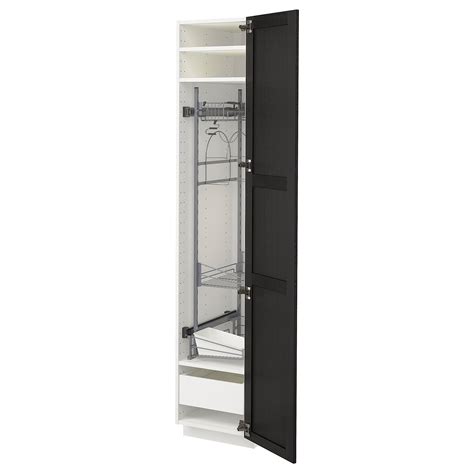 METOD/MAXIMERA высокий шкаф с отд д/акс д/уборки 40x60x200 cm | IKEA ...