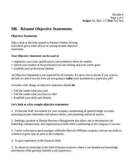 General Resume Objective Statements Etslepuingpogh
