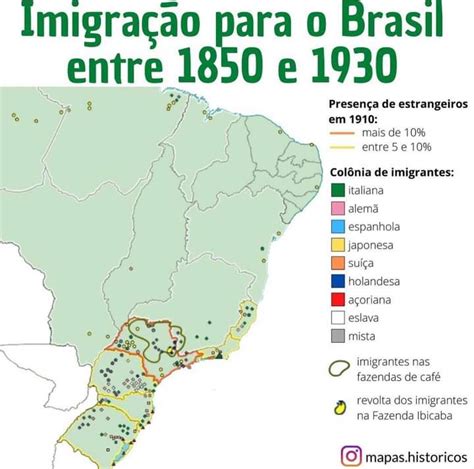 Professor Wladimir Geografia Mapa Da Imigra O Para O Brasil Entre E