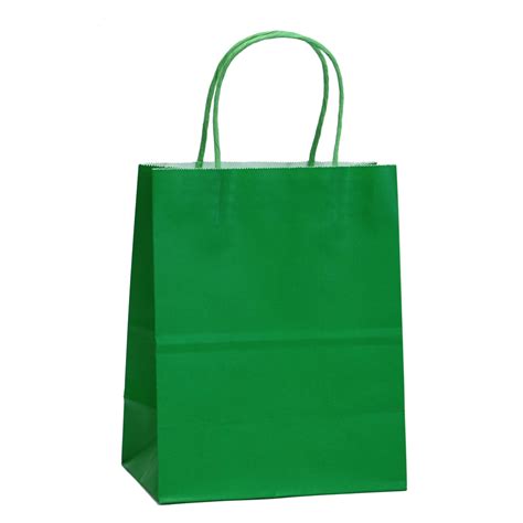 12 Ct Medium Green Kraft Bags Kraft T Bag Food Safe Ink And Paper