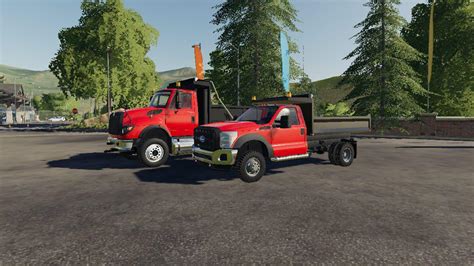 F550 Dump Truck With Cat Fs19 Mods Farming Simulator 19