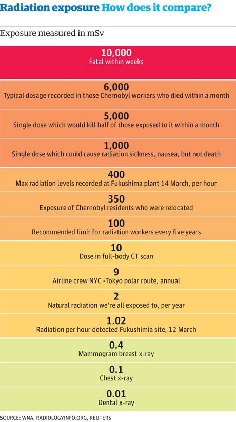 Radiation Exposure A Quick Guide To What Each Level Means World News