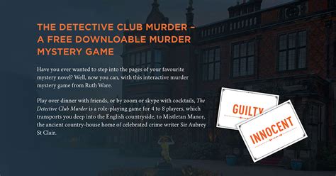 We did not find results for: Murder Mystery Party Game - Ruth Ware