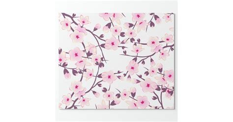 Floral Cherry Blossoms Pattern Wrapping Paper Zazzle
