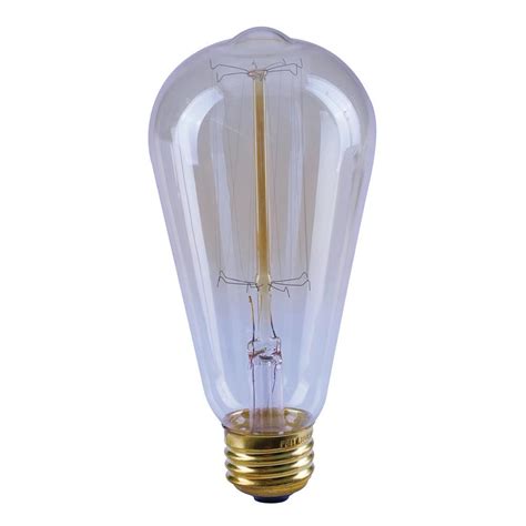 Feit Electric 40 Watt St19 Dimmable Incandescent Amber Glass Vintage