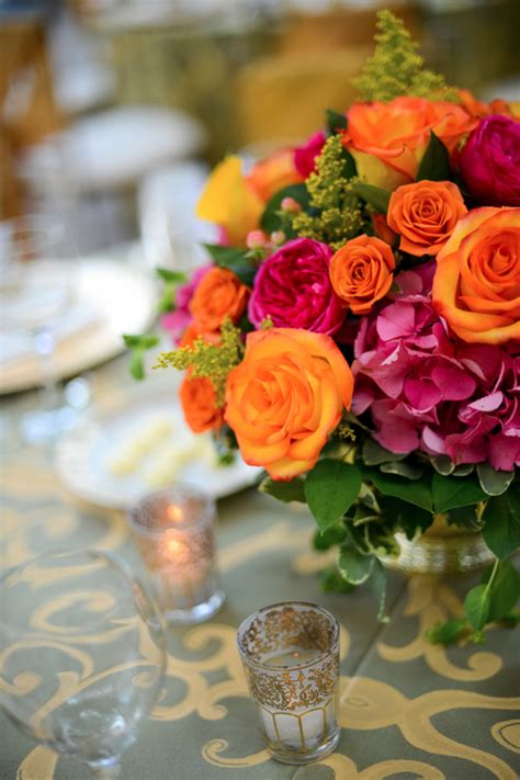 Orange Hot Pink And Coral Meet Gold In This Gorgeous Wedding At The
