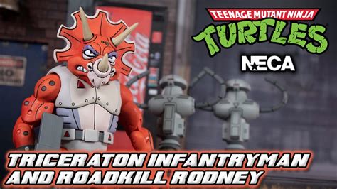 Triceraton Infantryman And Roadkill Rodney Teenage Mutant Ninja Turtles Neca Review Youtube
