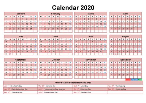 • printable monthly calendar 2021 with 12 month calendar 2021 on 12 pages (one month per page), including federal holidays and week starts on sunday. Small Desk Calendar 2020 with Holidays - Free Printable ...