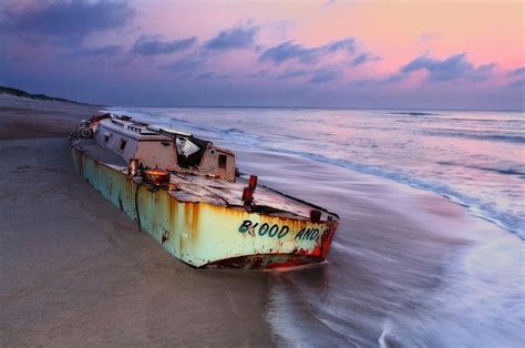 Summer Sunrise Shipwreck On Outer Banks I By Dan Carmichael Shipwreck