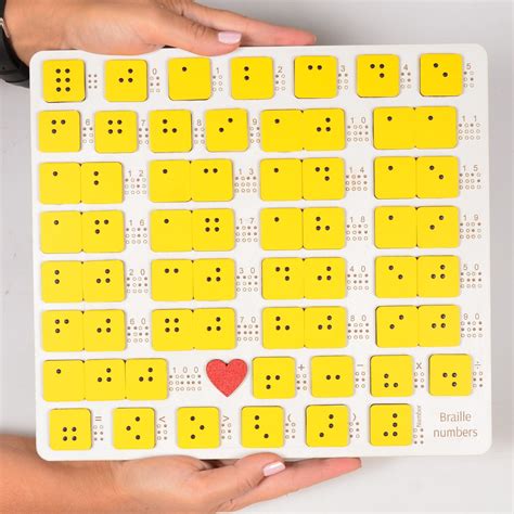 Numbers Braille With Symbols For Learning Braille For Blind Etsy