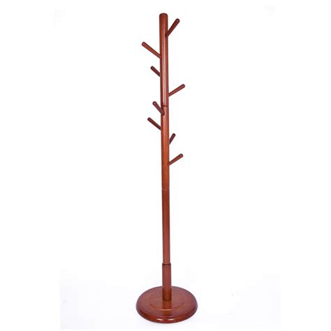 Js Home Sturdy Wooden Coat Rack Stand Entryway Hall Tree Coat Tree
