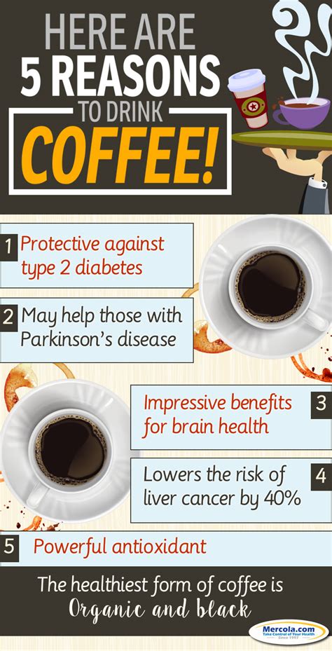 infographic of the day here are 5 reasons to drink coffee