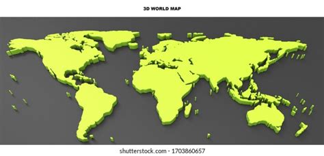 3d World Map Mockup Infographics On Stock Illustration 1703860657