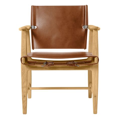 Bm1106 Huntsman Chair Oiled Oak Cognac Leather Steel Finnish