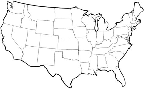 Usa Outline Printable North America Blank Map Transparent Png Images