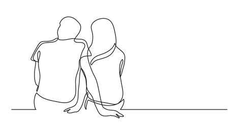 Romantic Couples Line Art Couple Valentine With Single Continuous One