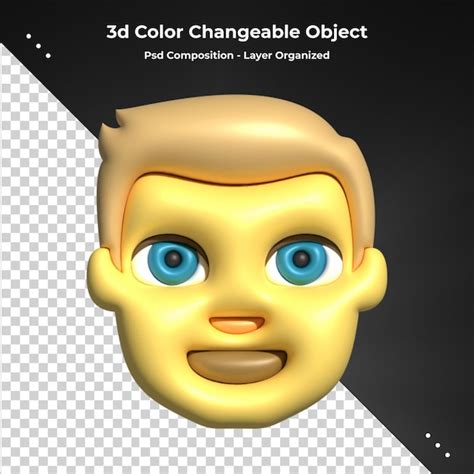 Caras Emoji 3d Con Expresiones Faciales Representación 3d Iconos Emoji