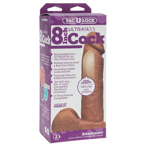 Vac U Lock 8 Ultraskyn Dildo Tan