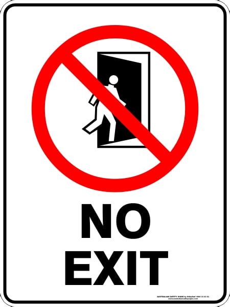 No Exit Buy Now Discount Safety Signs Australia