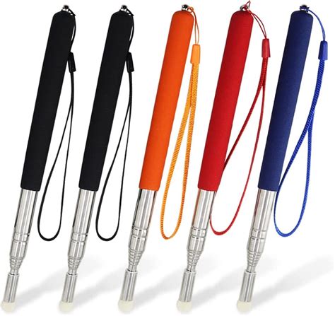 5 Pieces Telescopic Teachers Pointer With Hand Lanyard Retractable